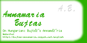 annamaria bujtas business card